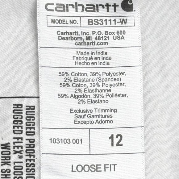 Carhartt Women's Rugged Flex Black Canvas Work Shorts Size 12 NWT 10" Inseam - Picture 7 of 11